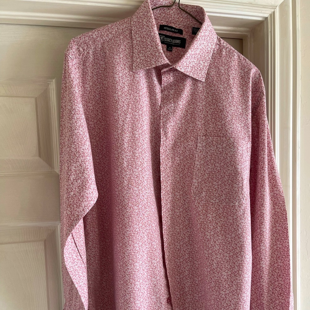 STACY ADAMS Floral Dress Shirt